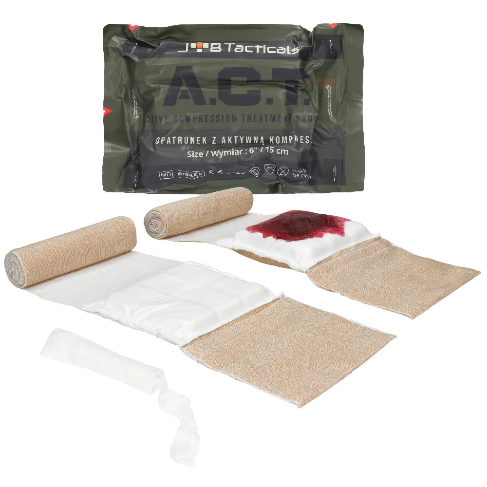 ACT Bandage™ 15 cm Aktīvās Kompresijas Pārsējs ar Brūces Tamponādes Moduli — Medicīniskais aprīkojums