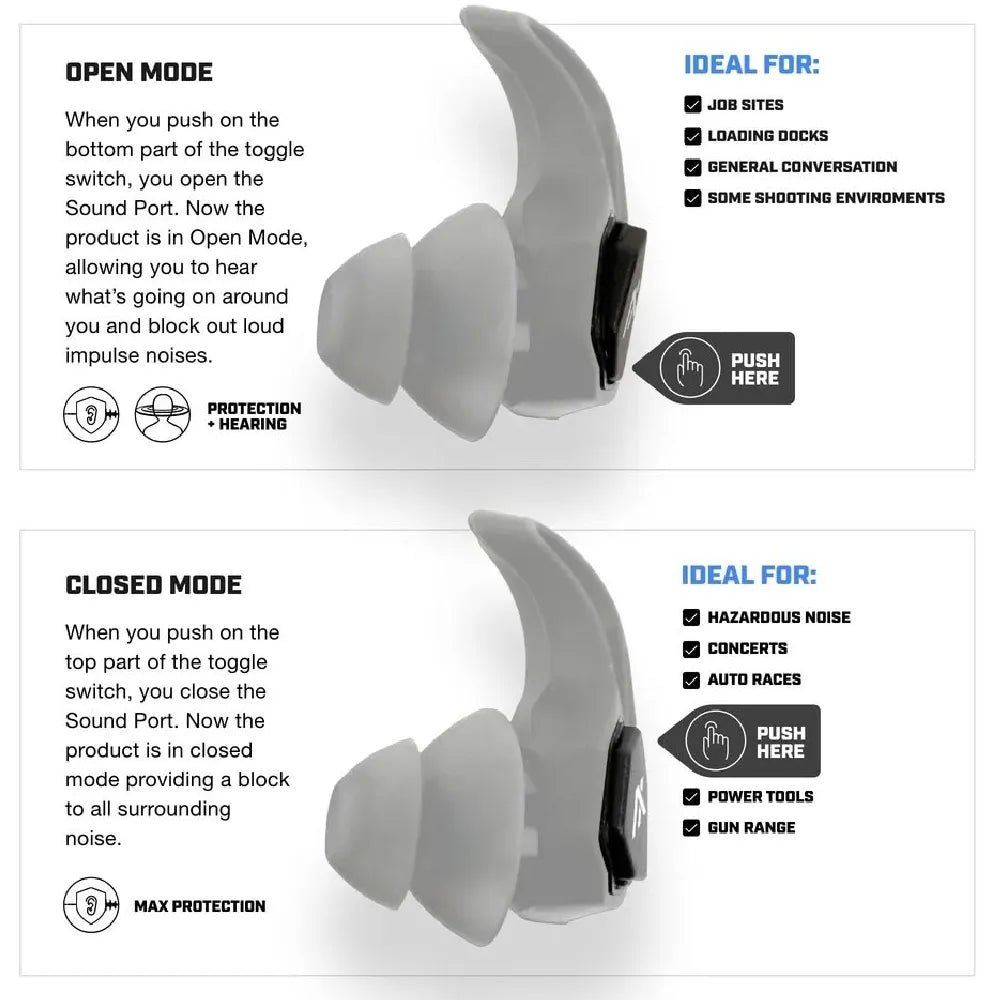 Ausu aizbāžņi AXIL X30i Impulse Plugs – Desert Tan