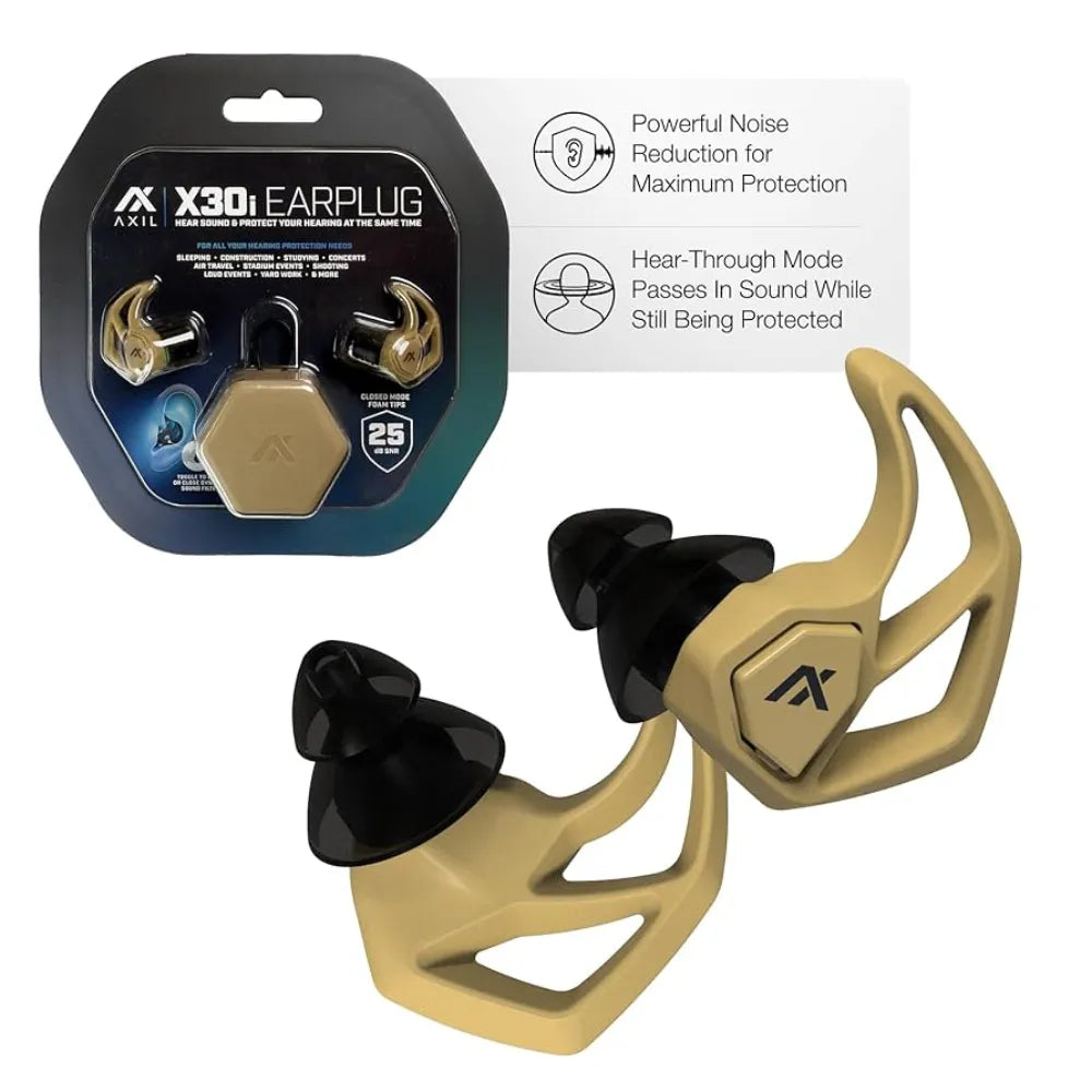 Ausu aizbāžņi AXIL X30i Impulse Plugs – Desert Tan