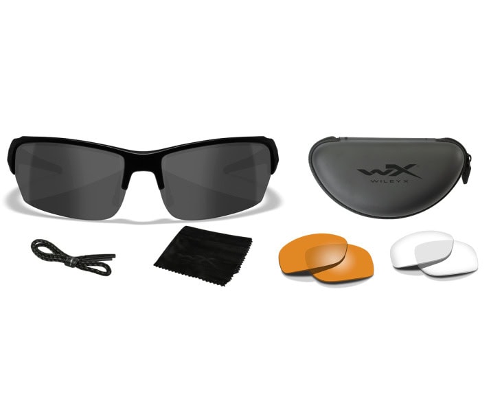 Aizsargbrilles Wiley X VALOR 2.5 Clear/Grey/Light Rust Matte Black Frame