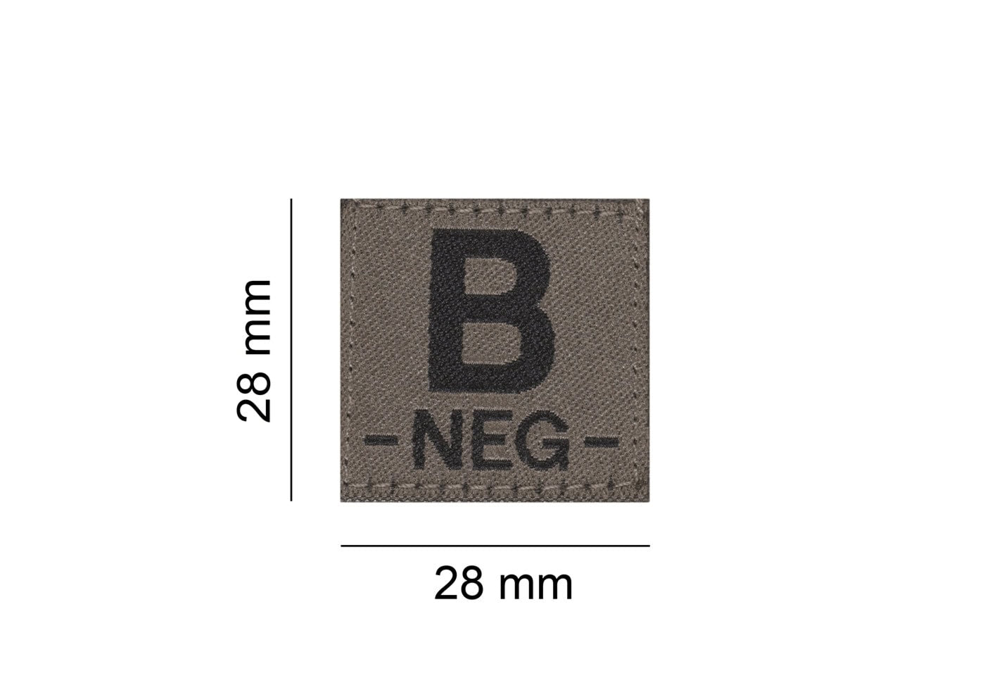 B Neg Bloodgroup Patch RAL7013 (Clawgear)