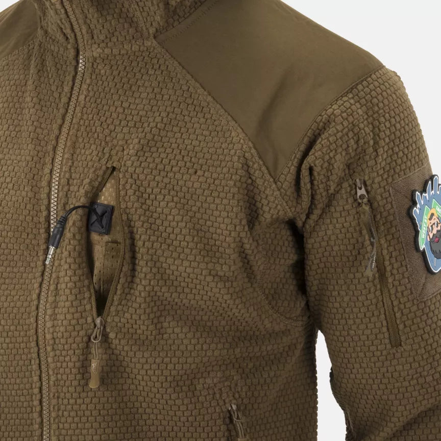 Flīsa jaka Helikon-Tex Alpha Hoodie Fleece – Olive Green – attēls 8