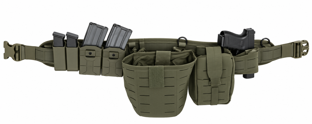 WAS Padded Load Bearing Belt Set OD Green