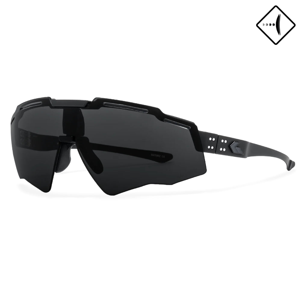 GATORZ Blastshield B2 Black w/Black Logo – ANSI Z87.1+ Smoke