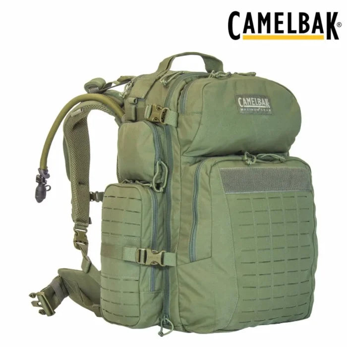 CamelBak BFM Futura v3 taktiskā mugursoma ar 3 L rezervuāru — Camo Green