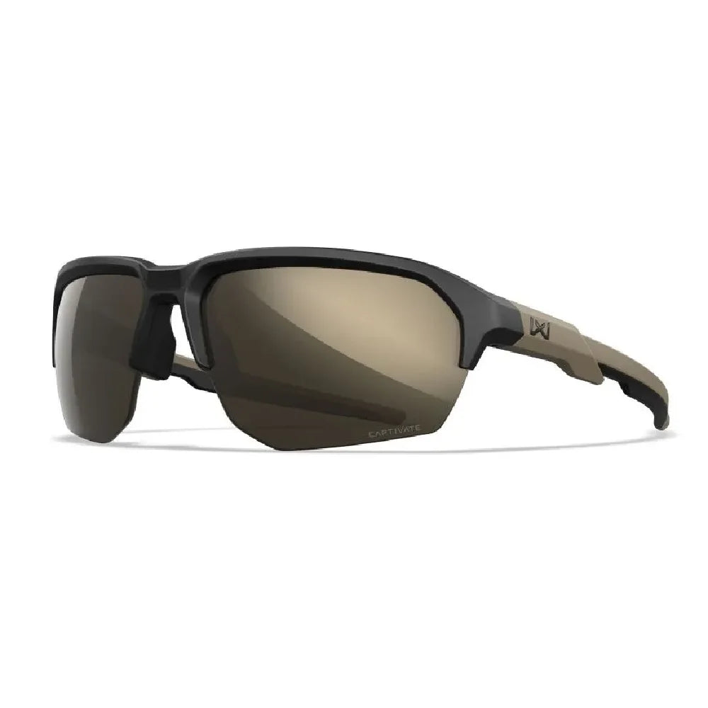 Brilles WileyX JAKL Captivate Tungsten Mirror Matte Black/Tan Frame