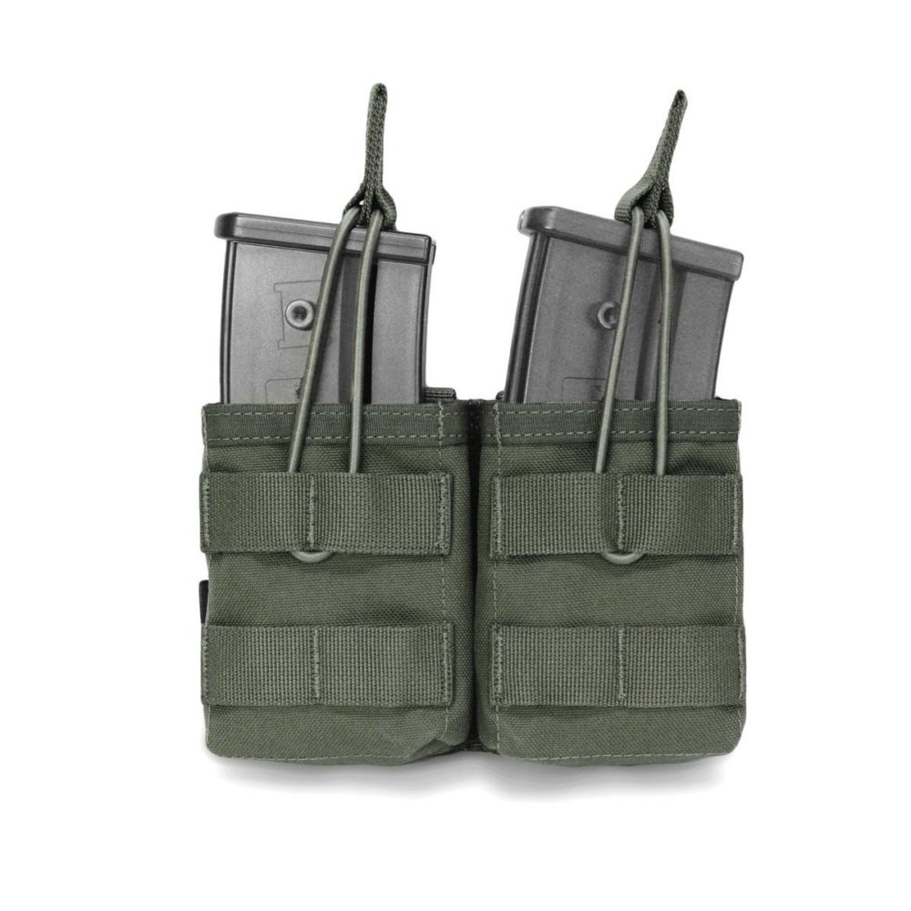 Aptversoma - Double MOLLE Open G36 Mag/Bungee Retention - 2 Mags OD Green
