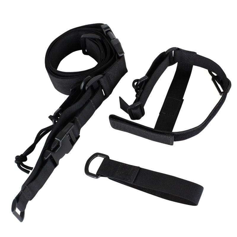 Condor Ieroča siksna - TACTICAL 3 POINT SLING, Black
