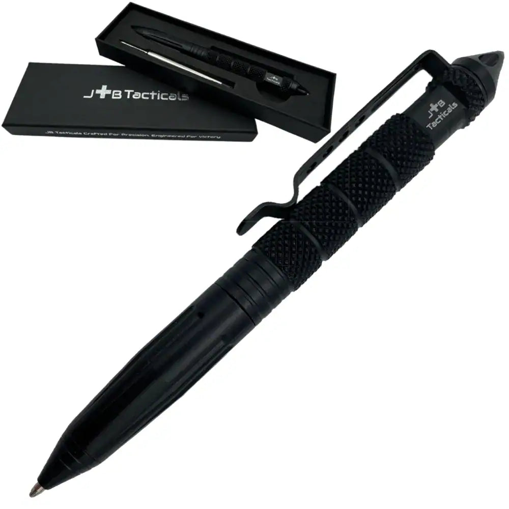 JB Tacticals Taktiskā pildspalva JB Tacticals Black Kubotan 3in1 Tactical Pen