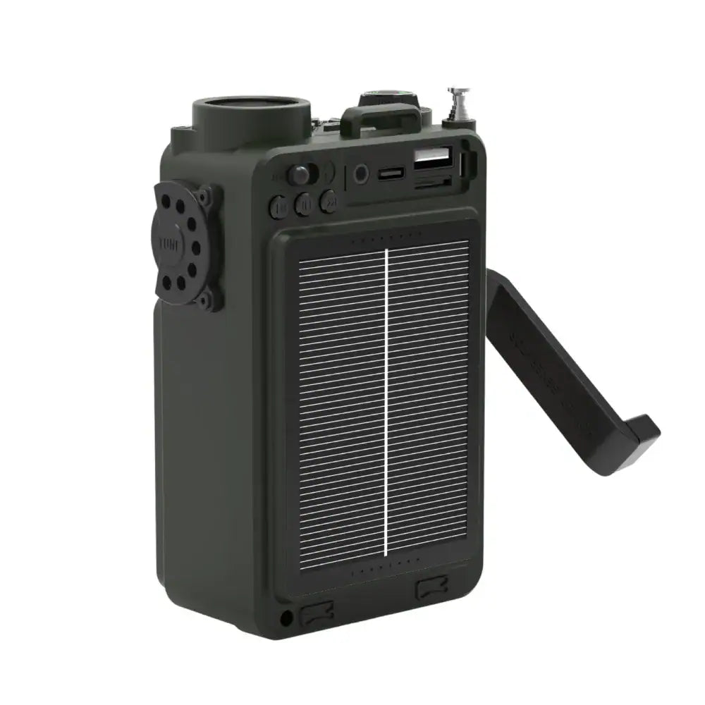 JB Tacticals 72h somas Radio R12 ar batareju, power bank, dinamo, USB, LED gaismu un SOS pogu