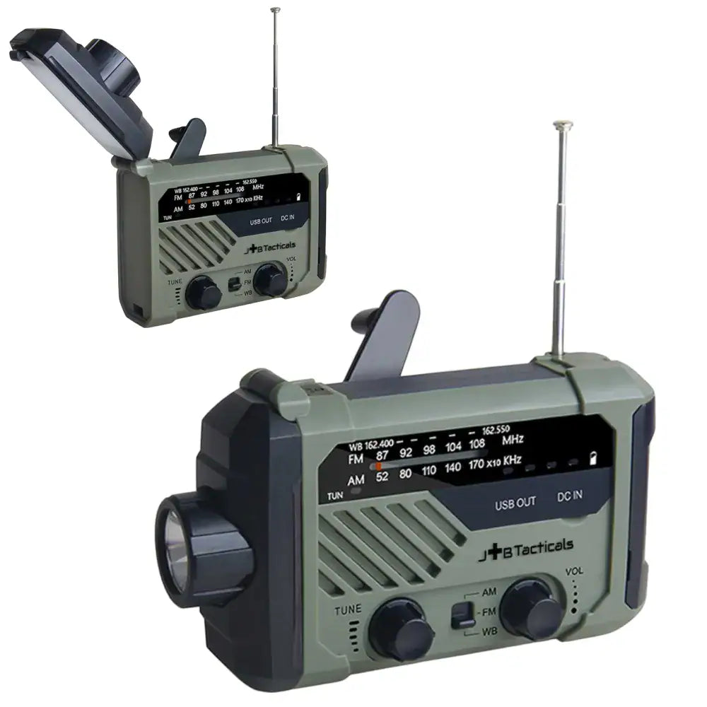 JB Tacticals Ārkārtas Situācijas Radio ar Lukturi LED un Power Bank