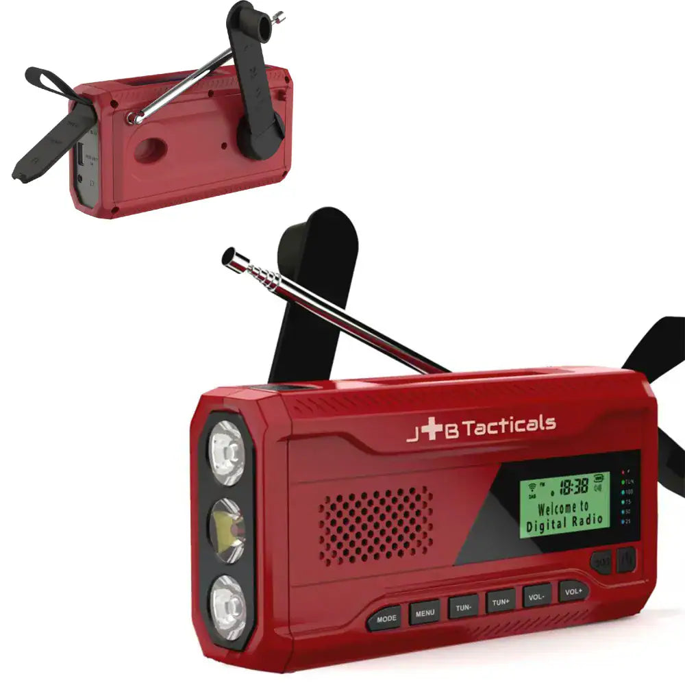 JB Tacticals 72h somas Radio ar 4500 mAh Power Bank un LED lukturi