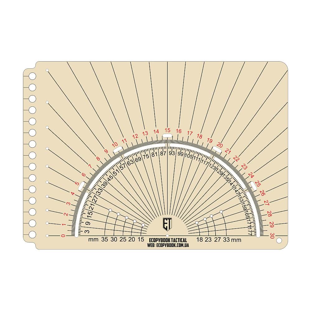 Leņķmērs - Ecopybook Tactical Ruler Protractor