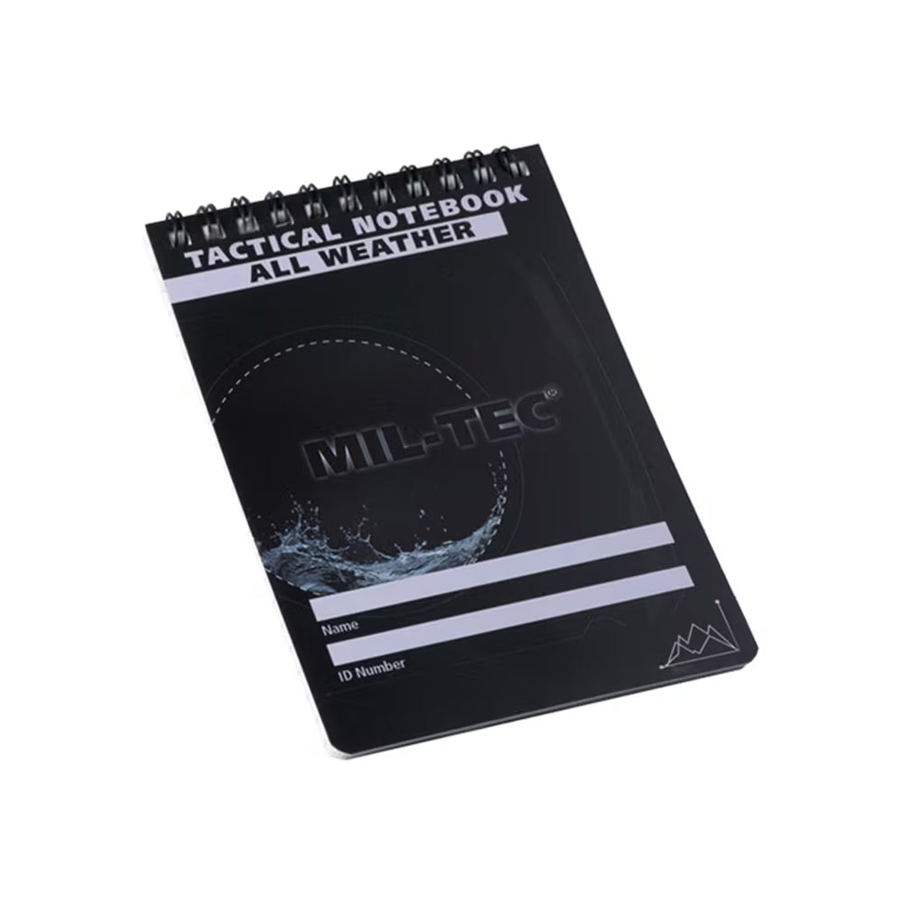 Ūdens Izturīgs Blociņš MIL-TEC Tactical Waterproof Notebook Small Black — Blociņi