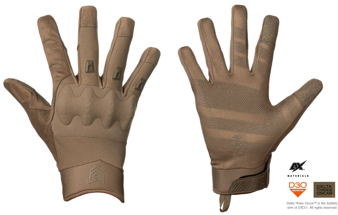 Cimdi MOG Target Combat Coyote — plaukstas un virspuses skats
