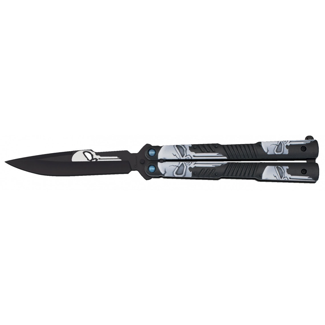 Nazis - Skull balisong knife. Lame 10.4 — Nazis