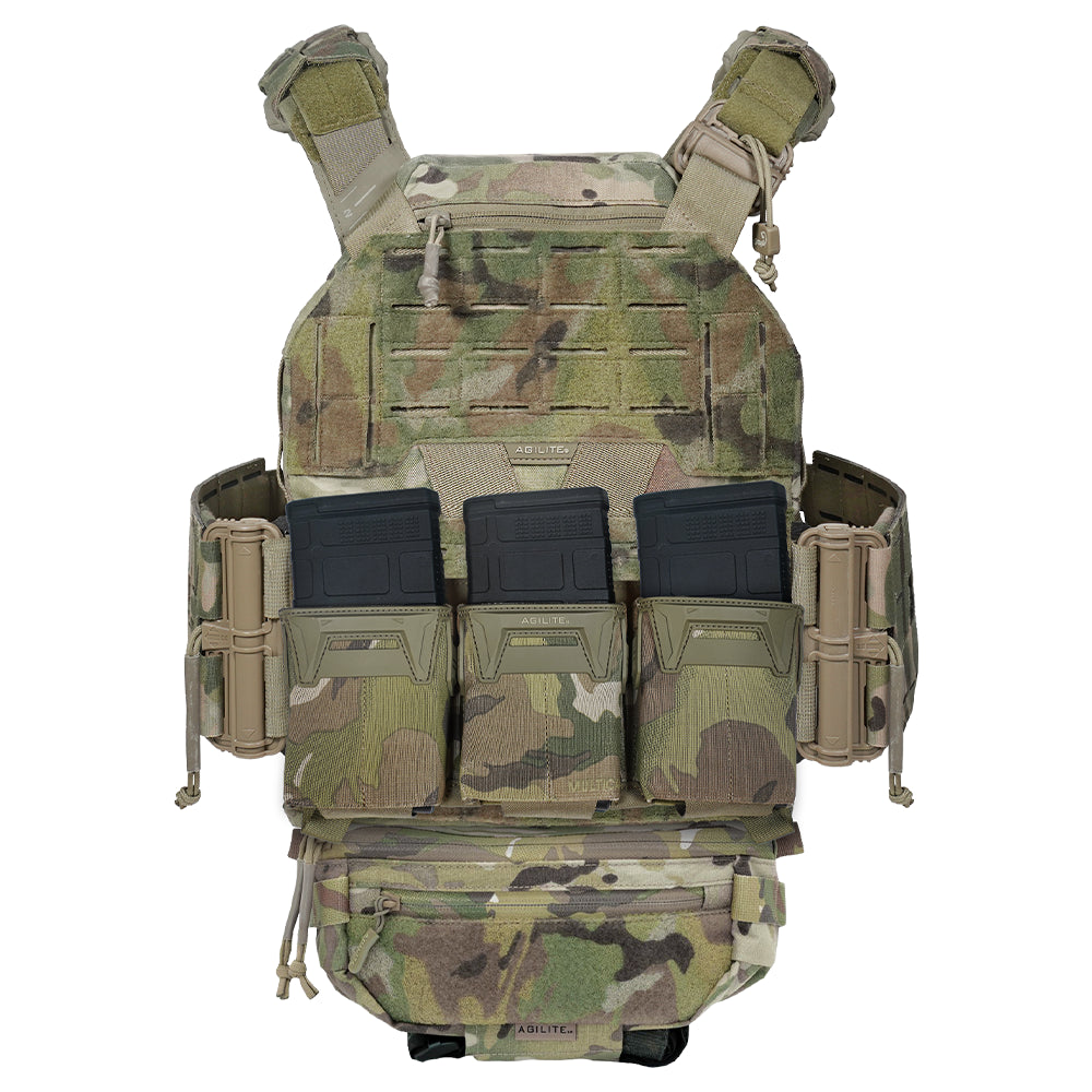 Aptversoma AGILITE Pincer™ Placard .308 Triple Mag Pouch Multicam