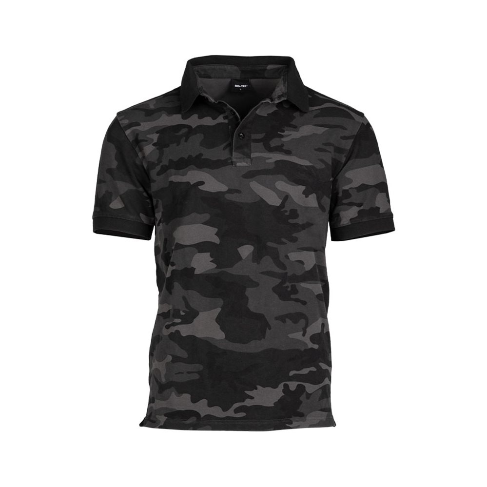 Polo Krekls MIL-TEC Polo Shirt Dark Camo — attēls 1