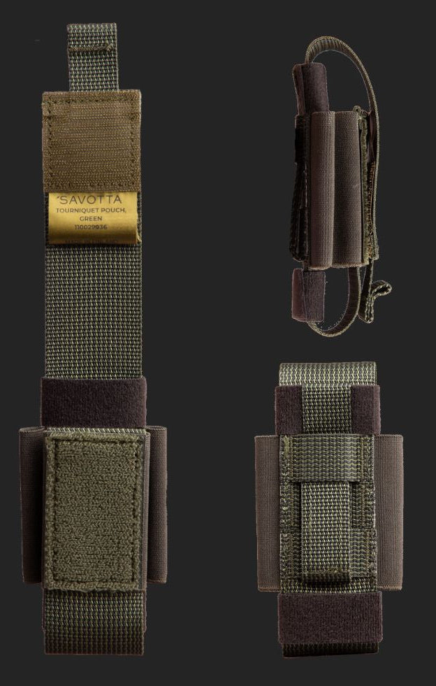SAVOTTA Tourniquet Pouch Green žņauga somiņa – attēls 3