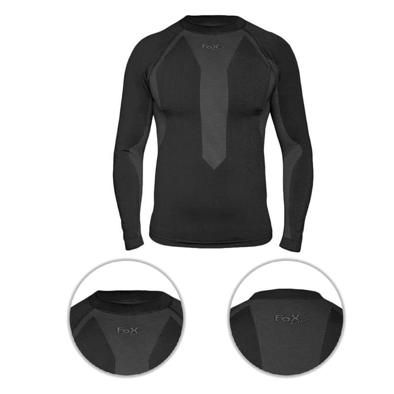 Termoveļas krekls MFH Fox Thermo-Sport Black