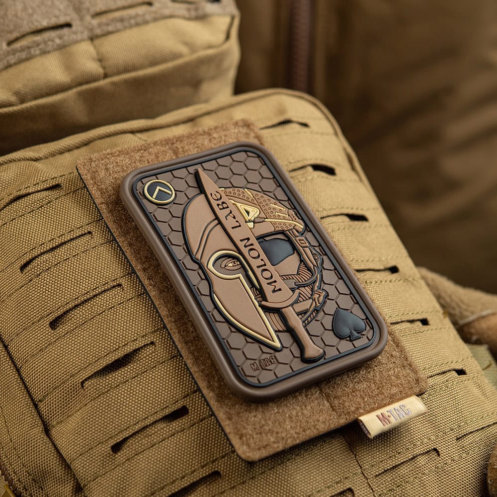 Uzšuve - M-Tac patch Molon Labe Ace 3D PVC coyote