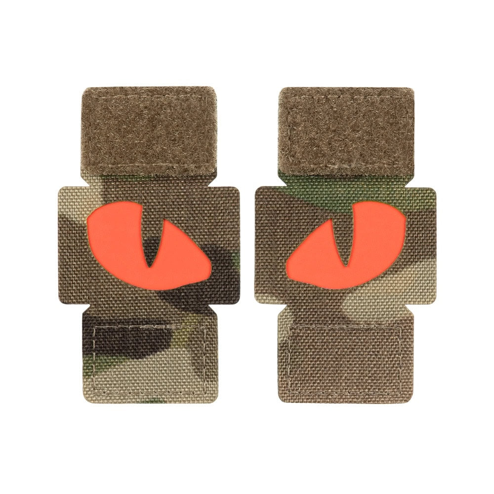 Uzšuve - M-Tac patch Tiger Eyes Laser Cut, Multicam/Red;