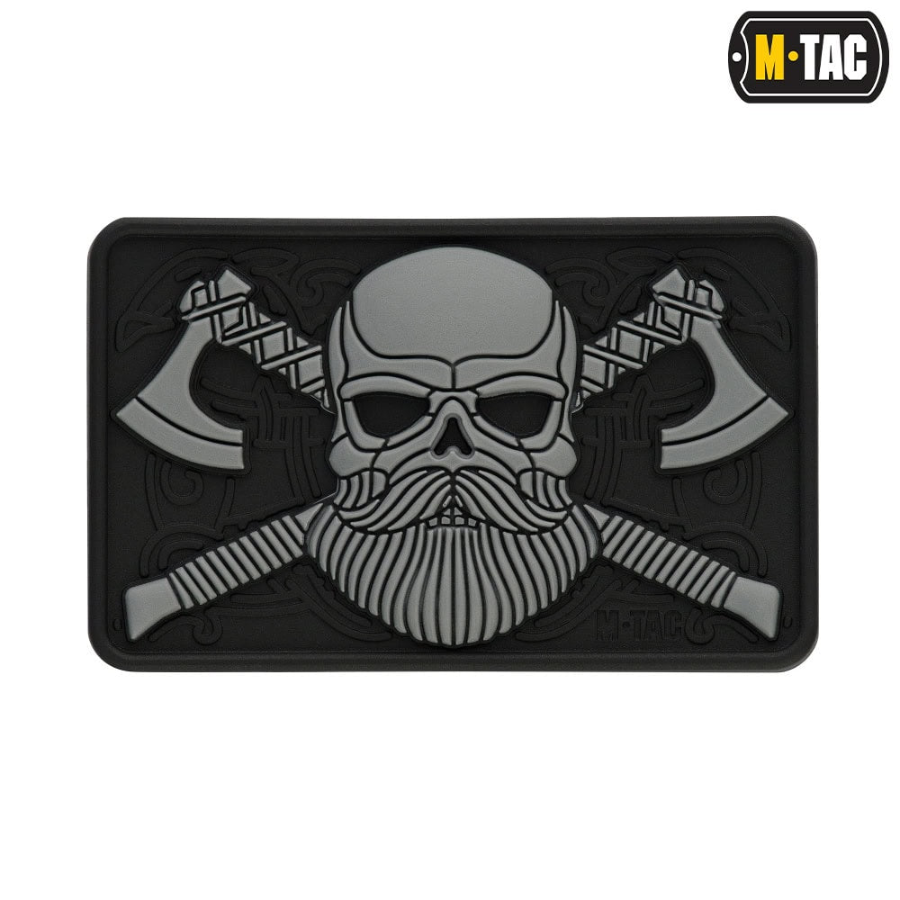 Uzšuve - M-tac bearded skull 3d pvc Black/Grey