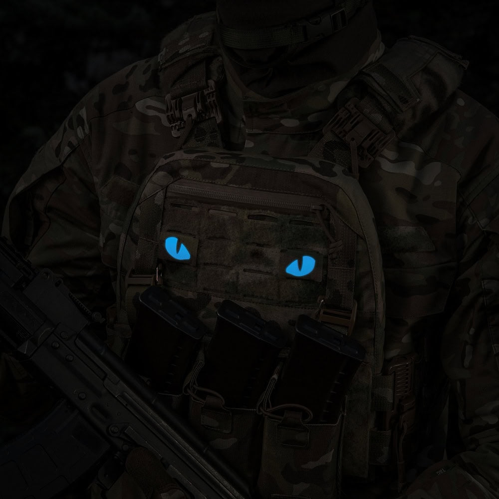Uzšuves - M-Tac patch Tiger Eyes Laser Cut (couple) Multicam/Blue