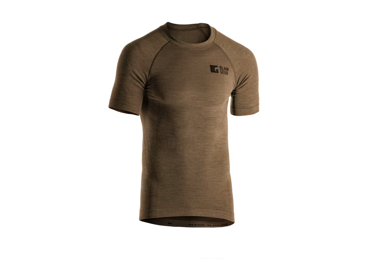 Termoveļas krekls (īsām piedurknēm) Merino Seamless Shirt SS Stonegrey Olive — Termoveļa