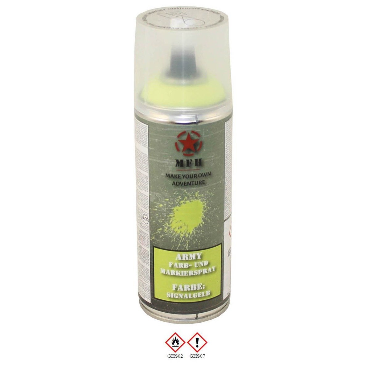 Krāsas Baloniņš MFH Army Spray Paint Signal Yelow, 400 ml