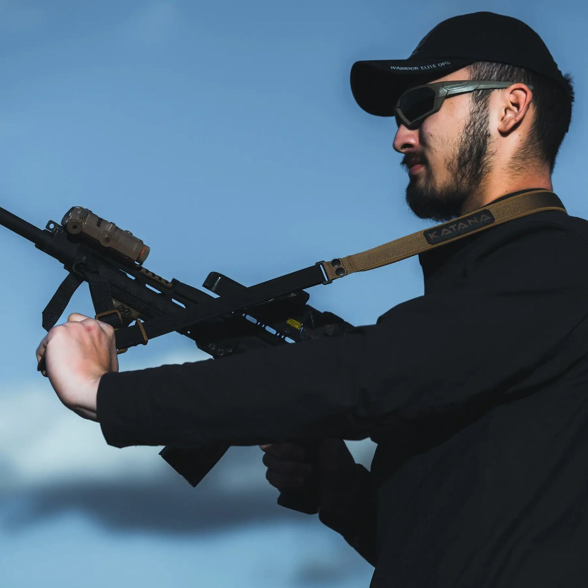 Divu Punktu Ieroču Siksna RAGNAROK Katana Sling Coyote/Black — attēls 7