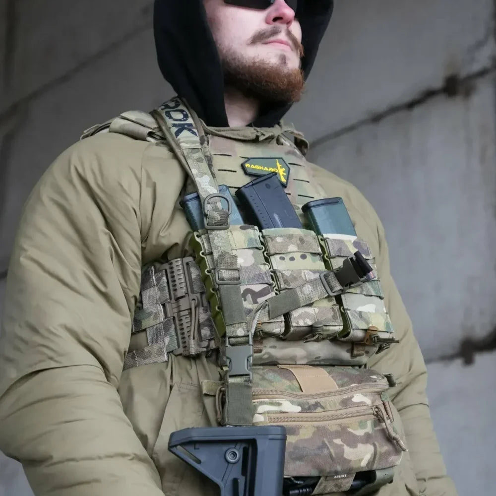 Trīs Punktu Polsterēta Ieroča Siksna RAGNAROK Kraken Gen II ar Karabīni Pixel — attēls 5