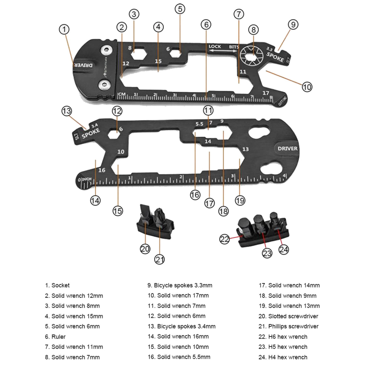 JB Tacticals Multitool EDC JB-14