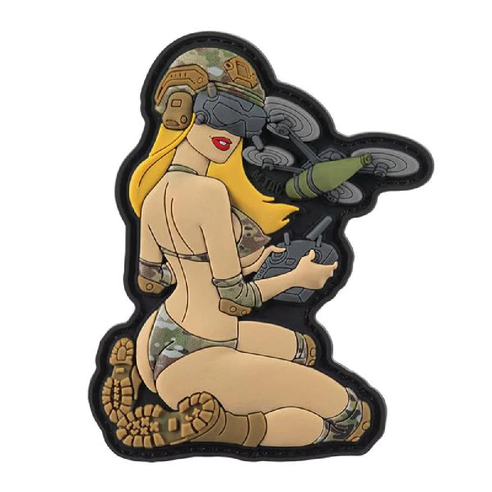 Uzšuve Patch Tactical Girl #6 PVC Multicam