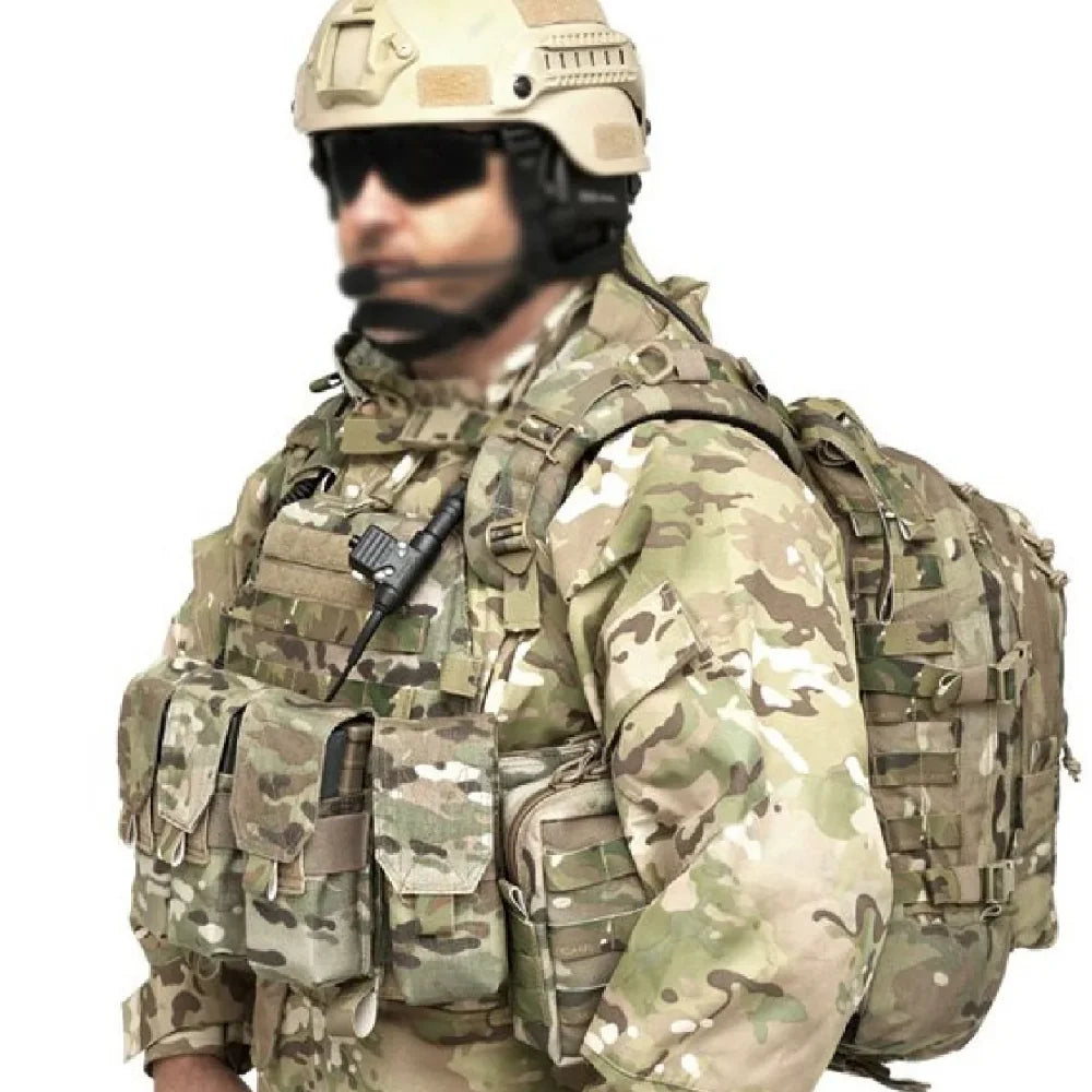 Uzkabes komplekts Warrior Assault Systems DCS Base with 5 Covered 5.56mm M4 Mags, 2 Utility Size Large Multicam
